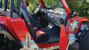 Inside View Of Red Dune Buggy