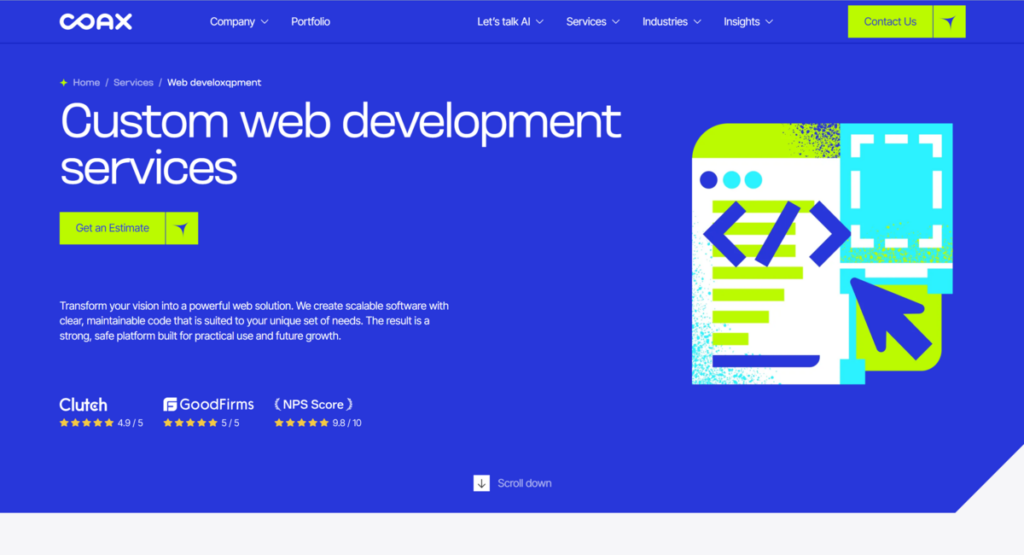 Coax_customWebsite